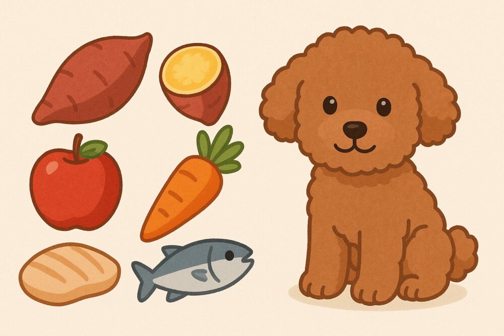 枝豆以外の犬におすすめの食材のイラスト