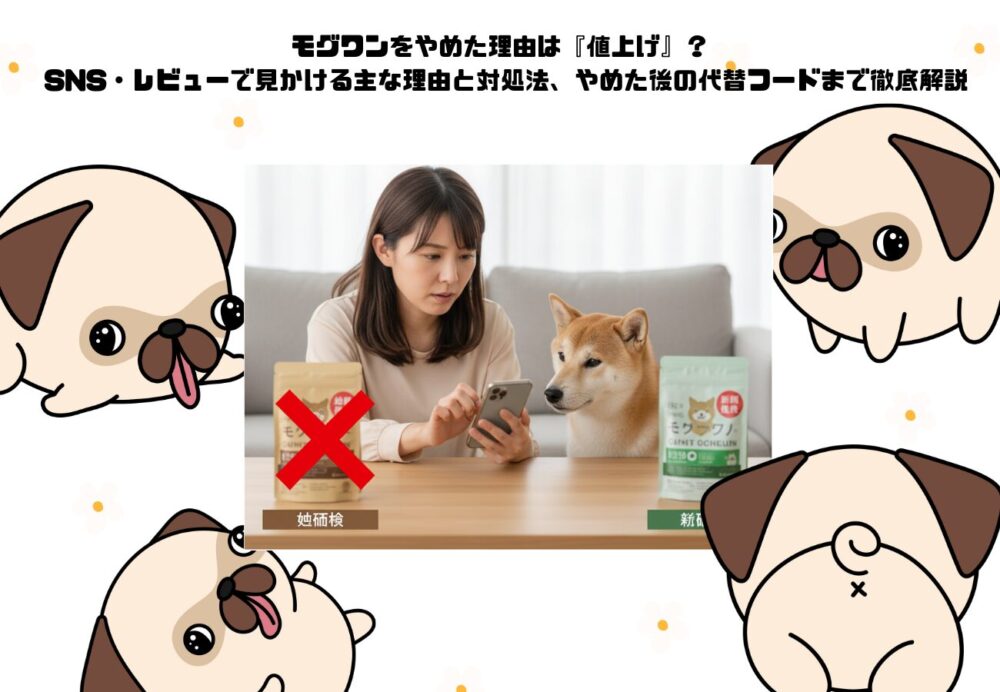 【体験談】モグワンをやめた理由は「値上げ」？ SNS・レビューで見かける主な理由と対処法、やめた後の代替フードまで徹底解説