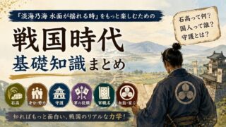 『淡海乃海 水面が揺れる時 〜三英傑に嫌われた不運な男、朽木基綱の逆襲〜』をもっと楽しむための備忘録 