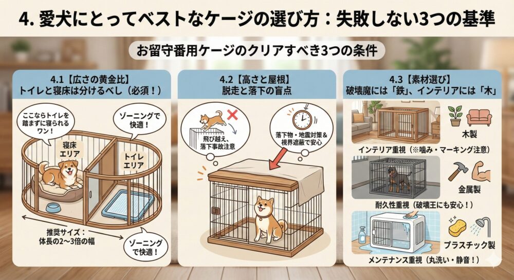 犬のケージ選びのガイド