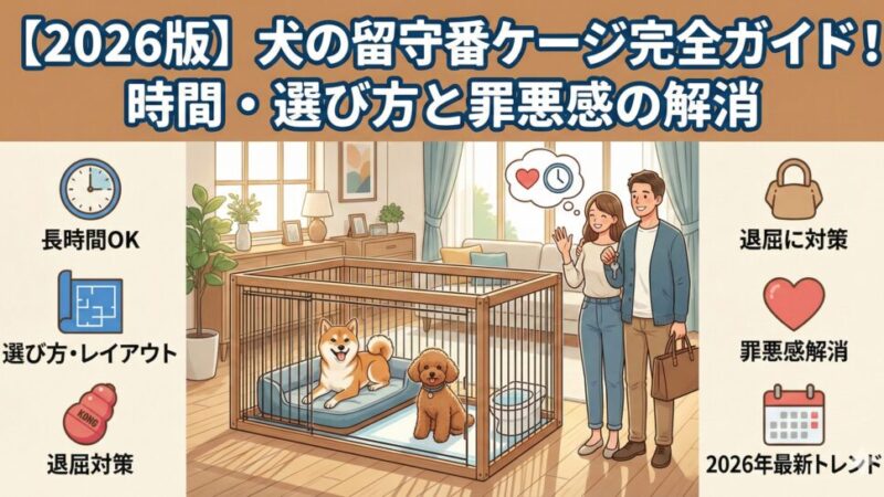 【2026版】犬の留守番ケージ完全ガイド！時間・選び方と罪悪感の解消 