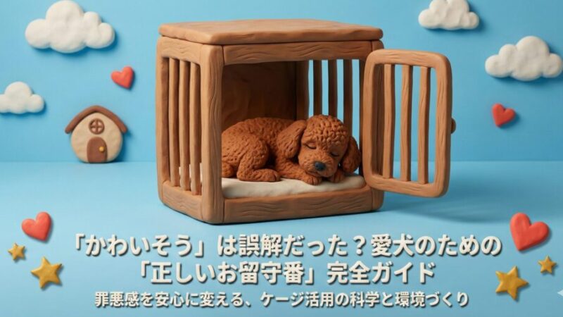 犬の留守番ケージはかわいそう？失敗しない選び方と罪悪感の解消法