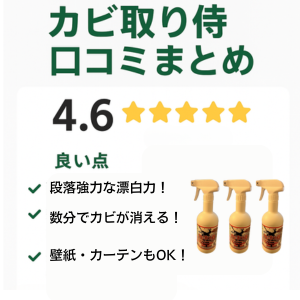 カビ取り侍の口コミをまとめた図解