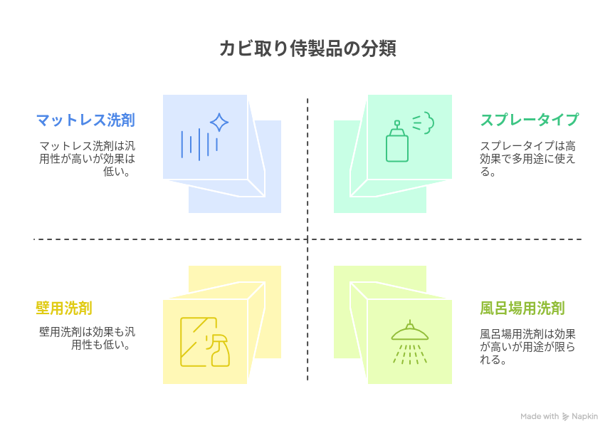 カビ取り侍製品の分類図解